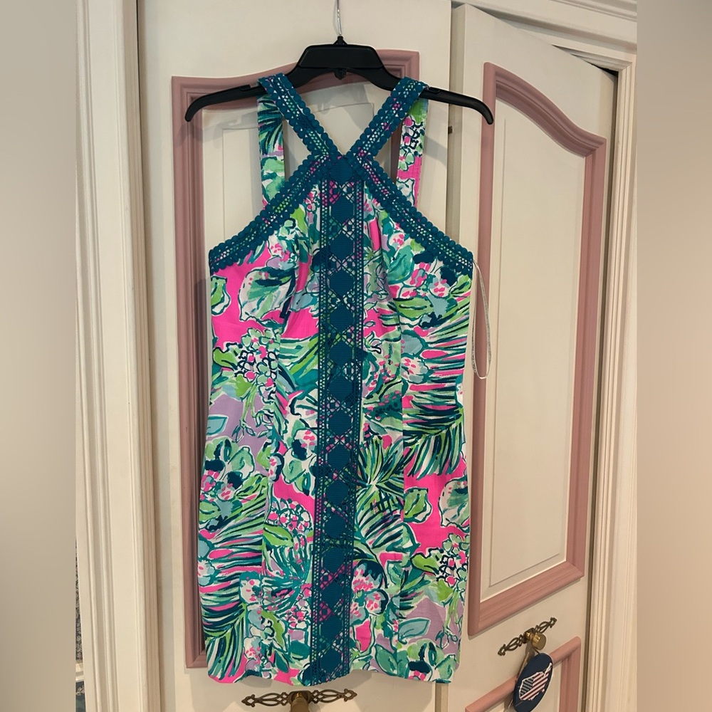 Lilly Pulitzer Pink and Green Floral Dress